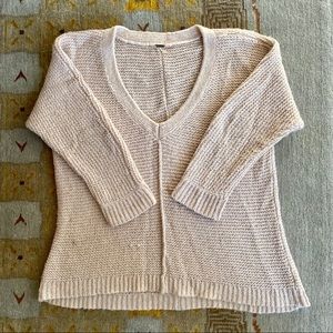 Free People Oversized V-Neck Sweater